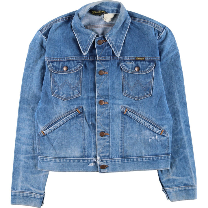 80'S Wrangler Black Tag Denim Jacket, G-Jean, Made in USA, Men's M Size, Vintage /eaa521126