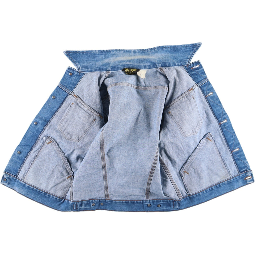 80'S Wrangler Black Tag Denim Jacket, G-Jean, Made in USA, Men's M Size, Vintage /eaa521126