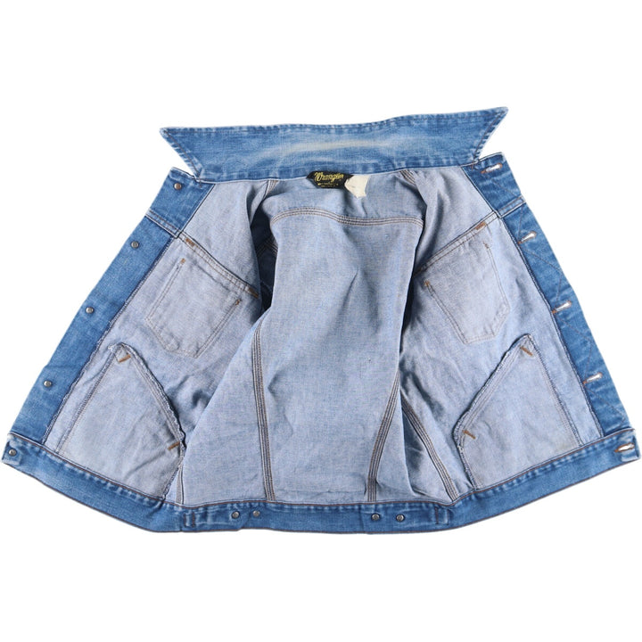 80'S Wrangler Black Tag Denim Jacket, G-Jean, Made in USA, Men's M Size, Vintage /eaa521126