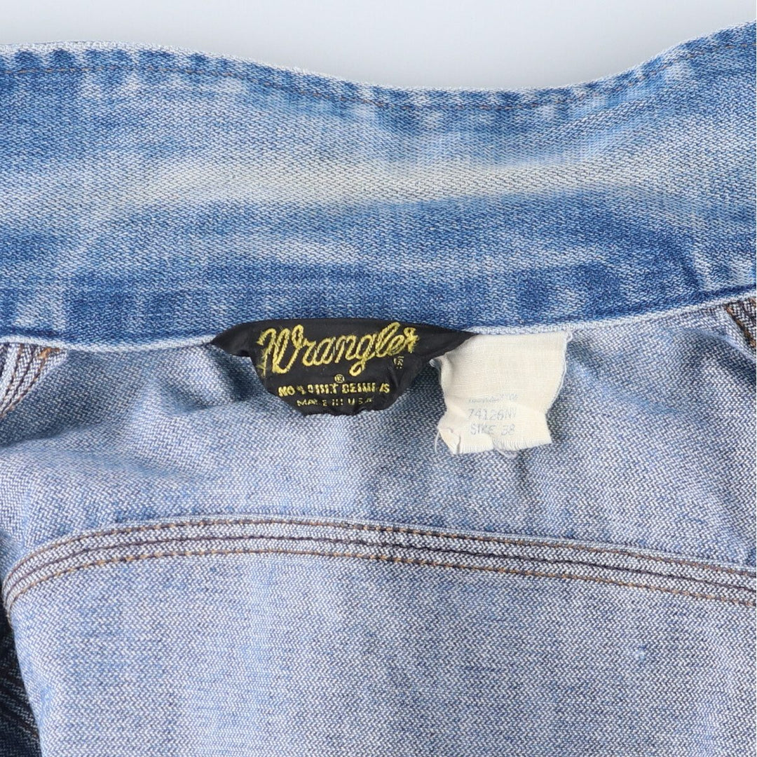 80'S Wrangler Black Tag Denim Jacket, G-Jean, Made in USA, Men's M Size, Vintage /eaa521126