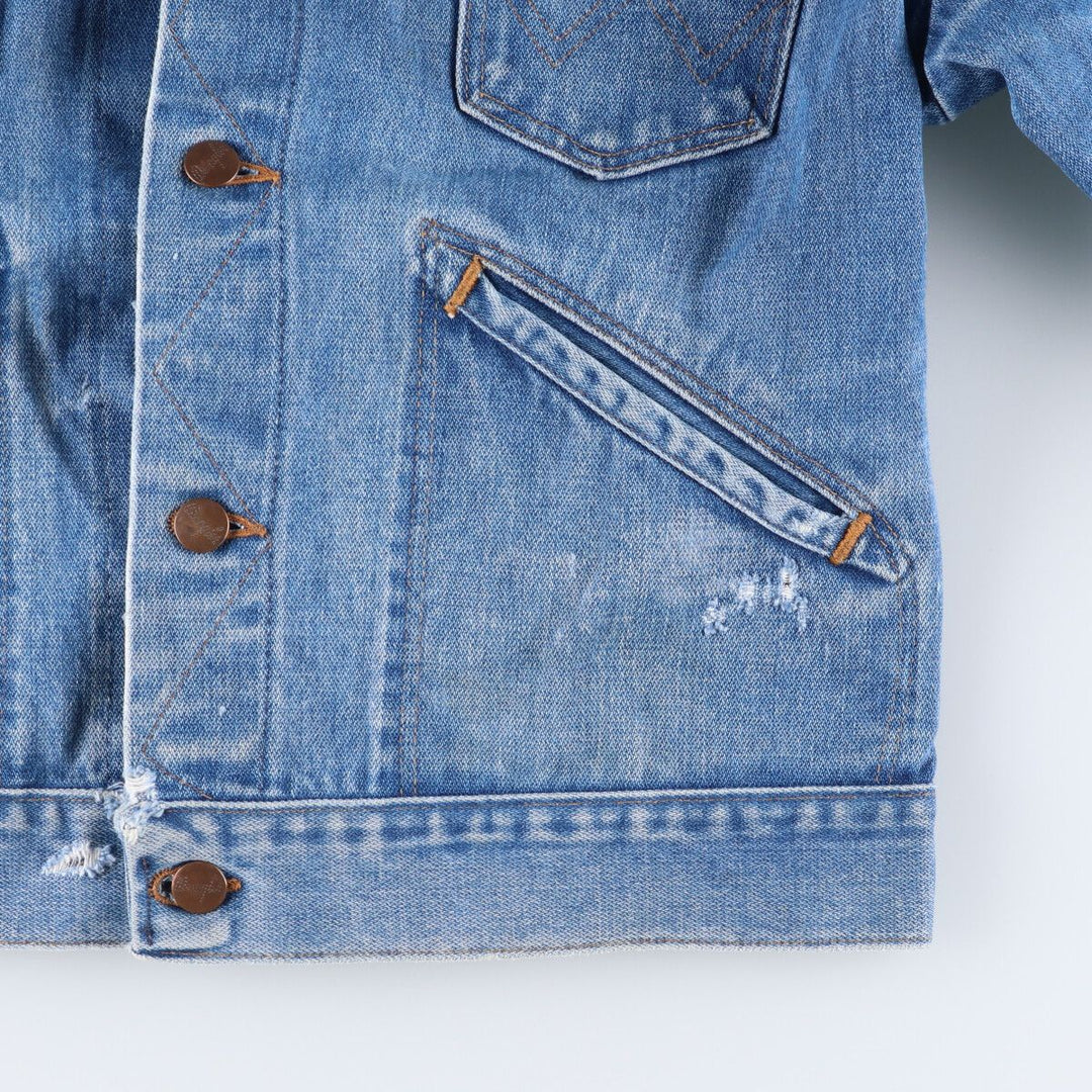 80'S Wrangler Black Tag Denim Jacket, G-Jean, Made in USA, Men's M Size, Vintage /eaa521126