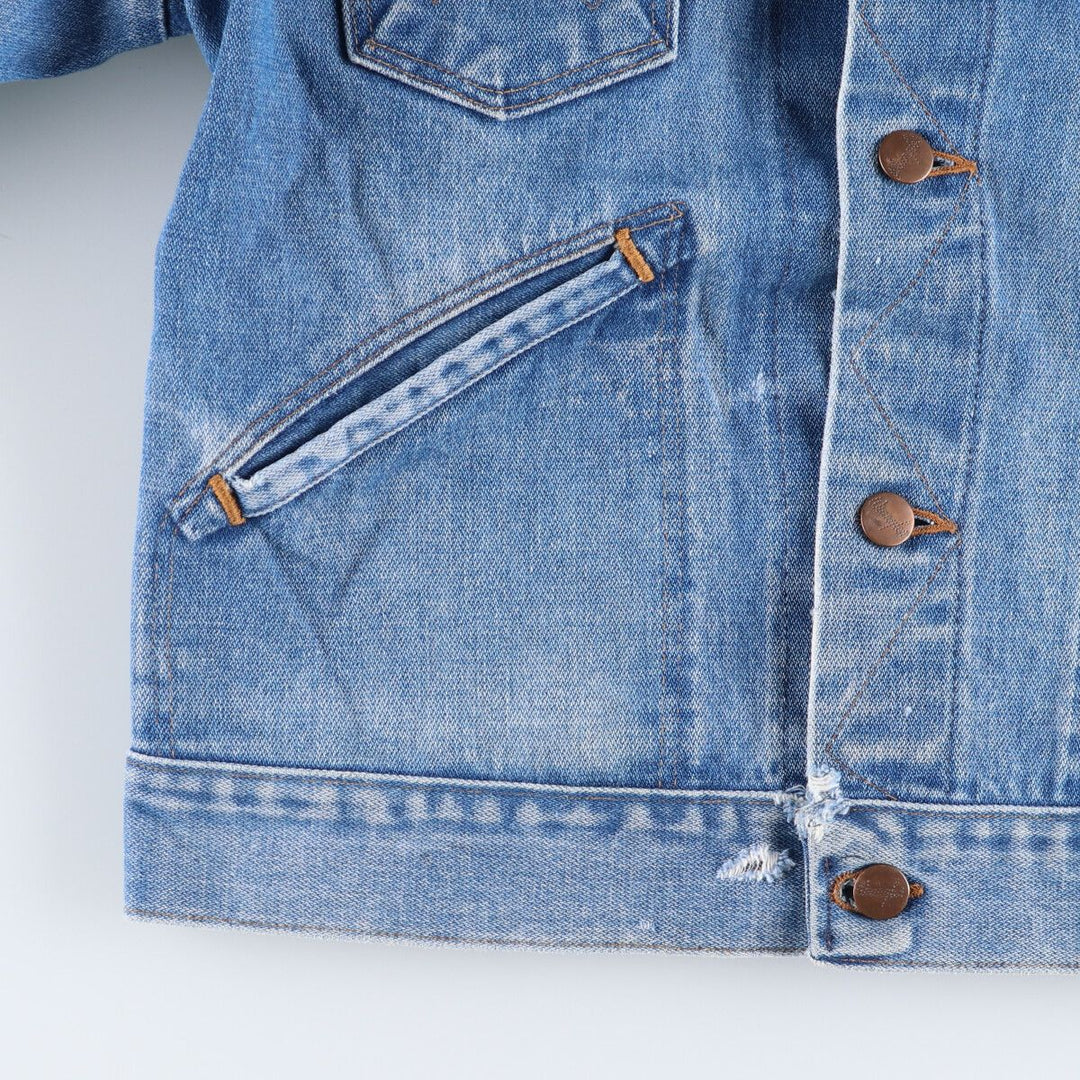 80'S Wrangler Black Tag Denim Jacket, G-Jean, Made in USA, Men's M Size, Vintage /eaa521126