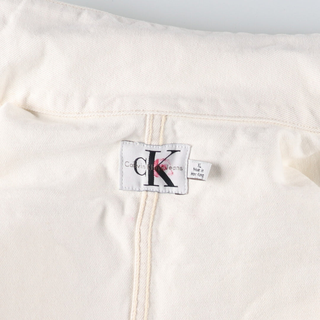 90s~00'S Calvin Klein JEANS denim coveralls men's XL size vintage /eaa521134