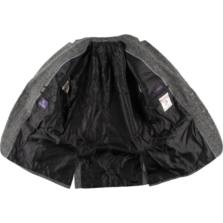 STAFFORD Harris Tweed Herringbone Wool Tailored Jacket Men's L size /eaa521138