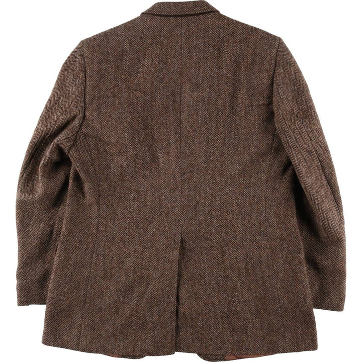 ROBERTSONS Harris Tweed Color Nep Herringbone Wool Tailored Jacket Made in Scotland Men's L size /eaa521140