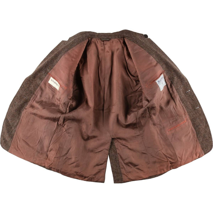 ROBERTSONS Harris Tweed Color Nep Herringbone Wool Tailored Jacket Made in Scotland Men's L size /eaa521140