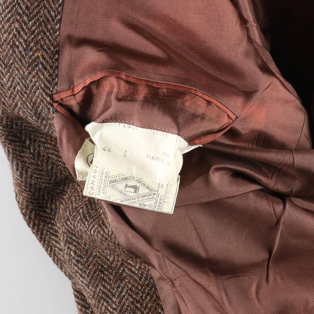 ROBERTSONS Harris Tweed Color Nep Herringbone Wool Tailored Jacket Made in Scotland Men's L size /eaa521140