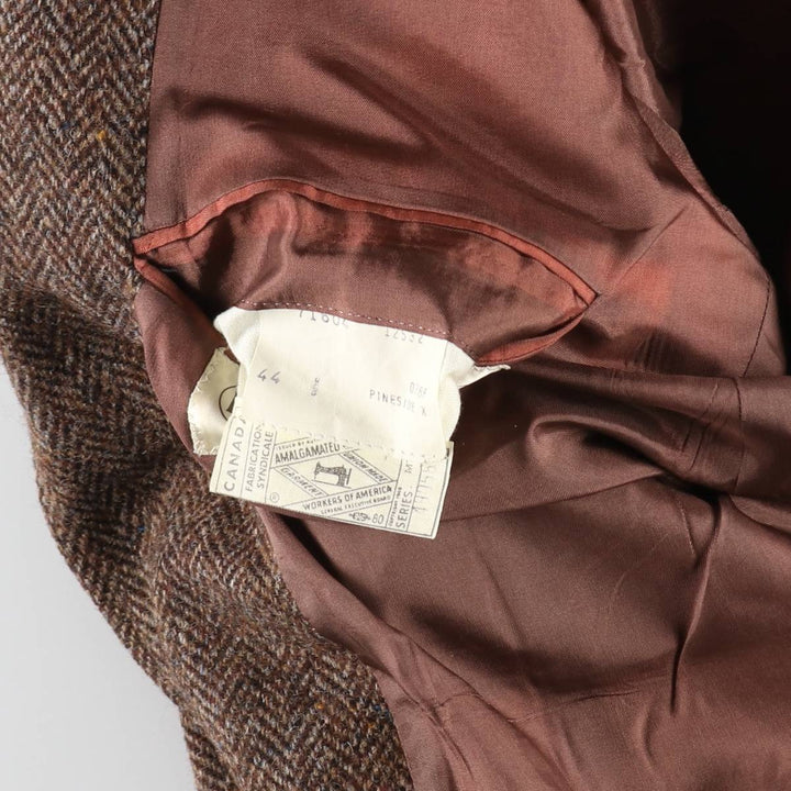 ROBERTSONS Harris Tweed Color Nep Herringbone Wool Tailored Jacket Made in Scotland Men's L size /eaa521140