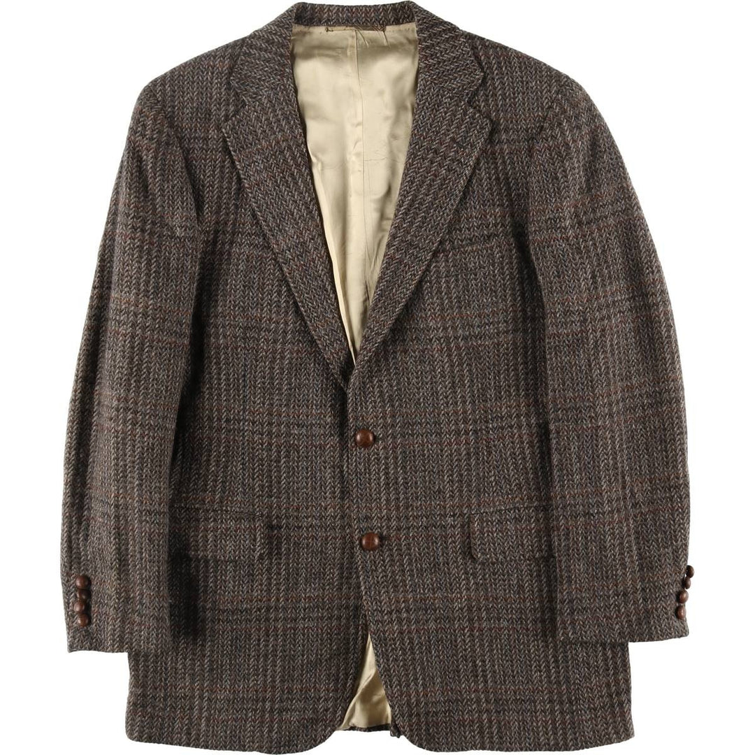 80'S Ralph Lauren CHAPS Check Pattern Wool Tailored Jacket Made in USA Men's L Size Vintage /eaa521143