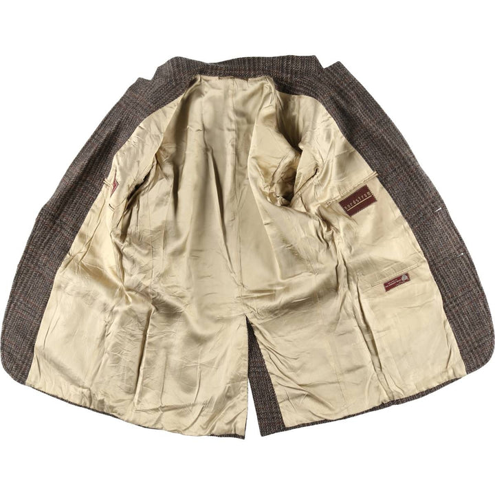 80'S Ralph Lauren CHAPS Check Pattern Wool Tailored Jacket Made in USA Men's L Size Vintage /eaa521143