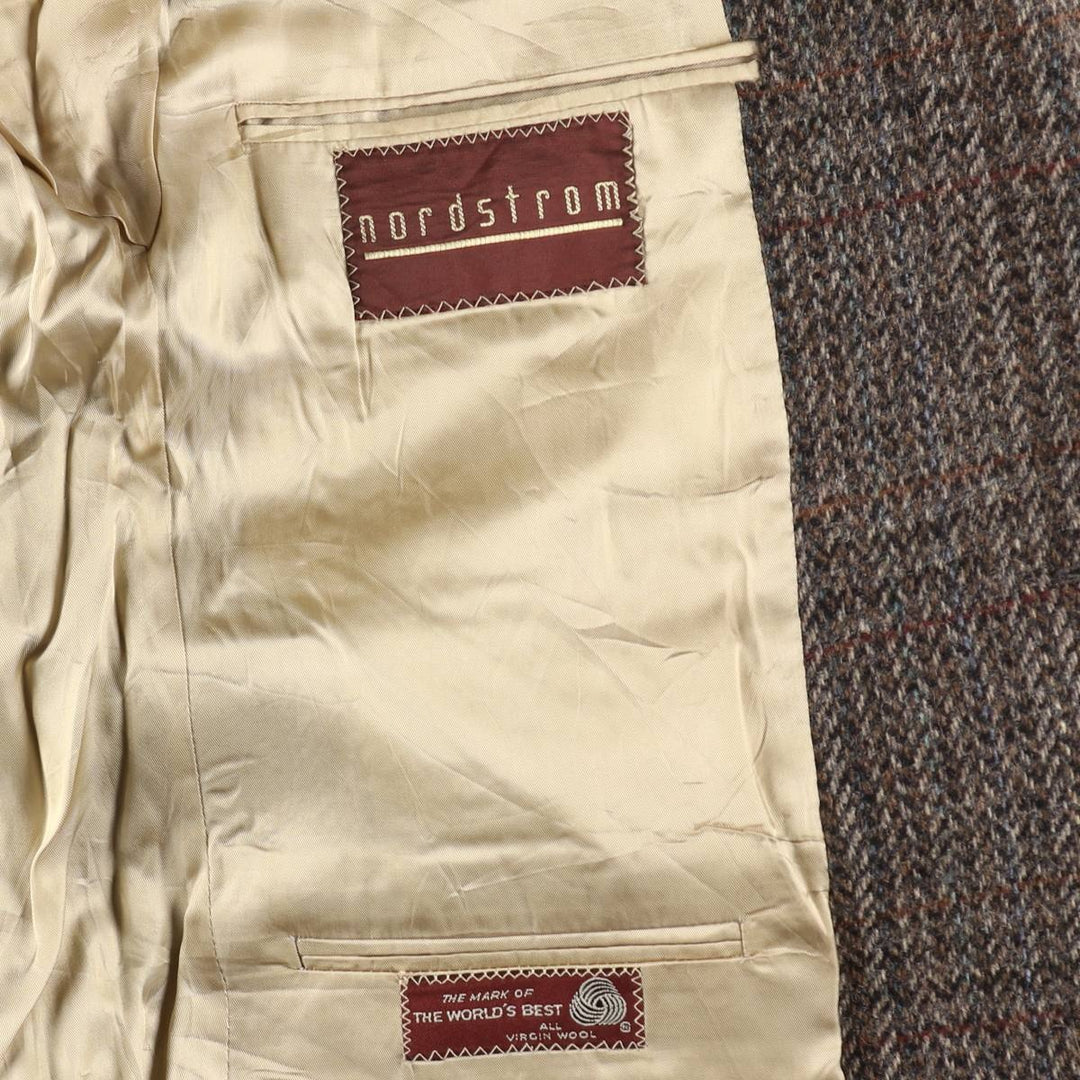 80'S Ralph Lauren CHAPS Check Pattern Wool Tailored Jacket Made in USA Men's L Size Vintage /eaa521143