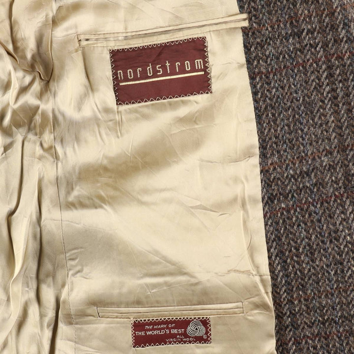 80'S Ralph Lauren CHAPS Check Pattern Wool Tailored Jacket Made in USA Men's L Size Vintage /eaa521143