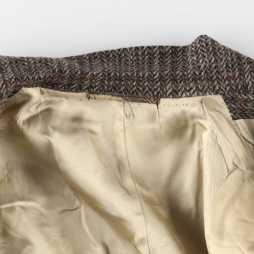 80'S Ralph Lauren CHAPS Check Pattern Wool Tailored Jacket Made in USA Men's L Size Vintage /eaa521143