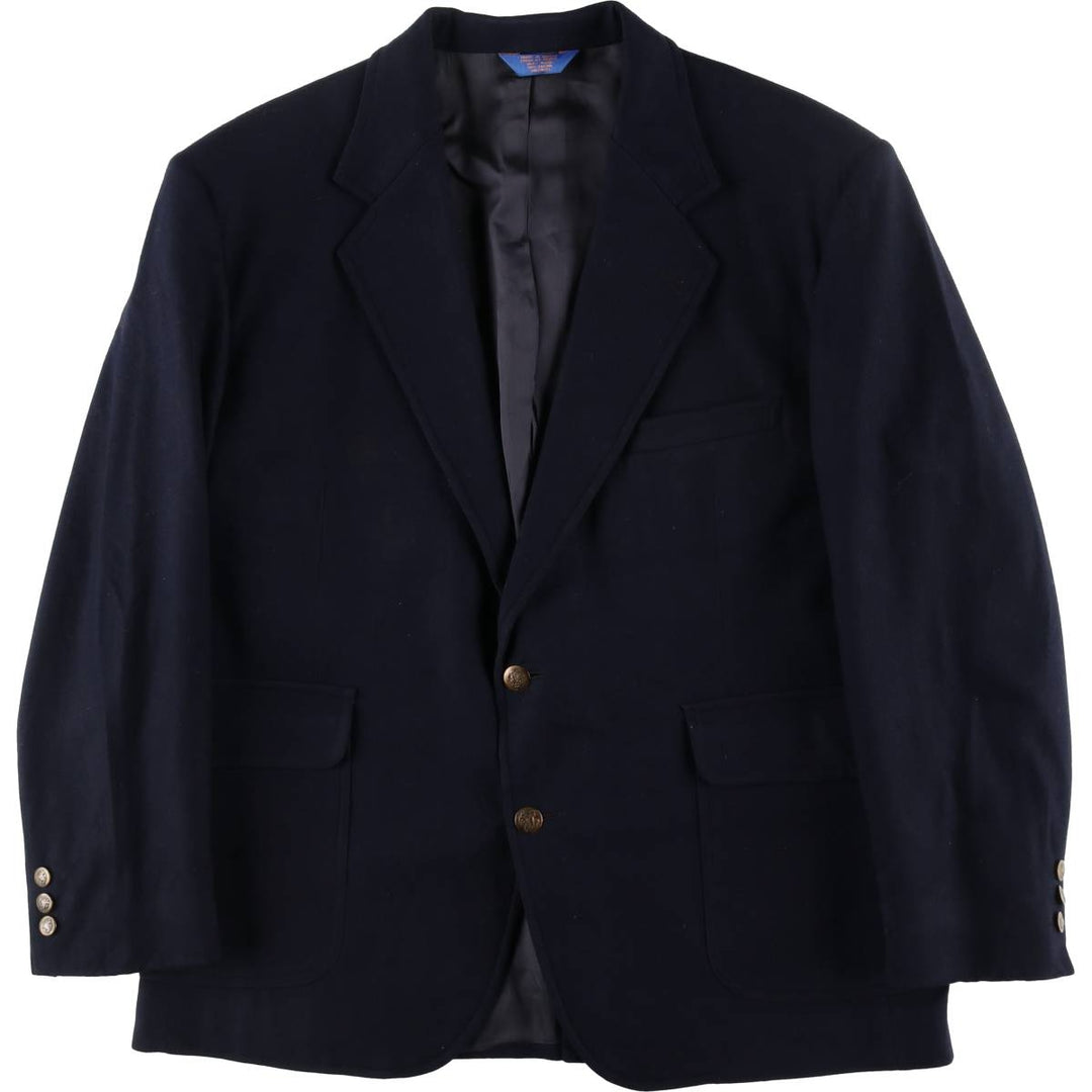Pendleton Navy blazer, tailored jacket, men's size L wool navy blue type Vintage Second Hand