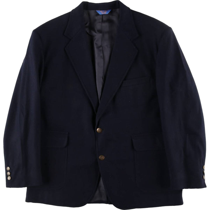 Pendleton Navy blazer, tailored jacket, men's size L wool navy blue type Vintage Second Hand
