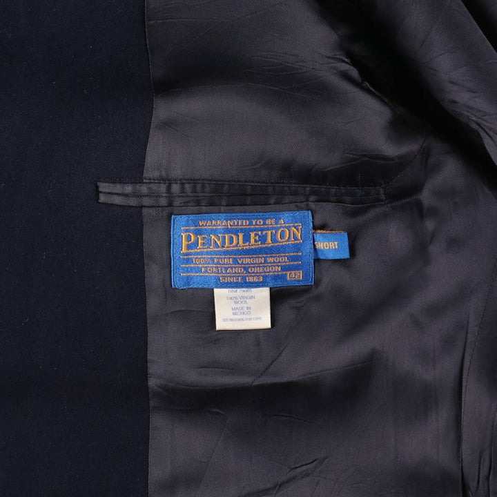 Pendleton Navy blazer, tailored jacket, men's size L wool navy blue type Vintage Second Hand