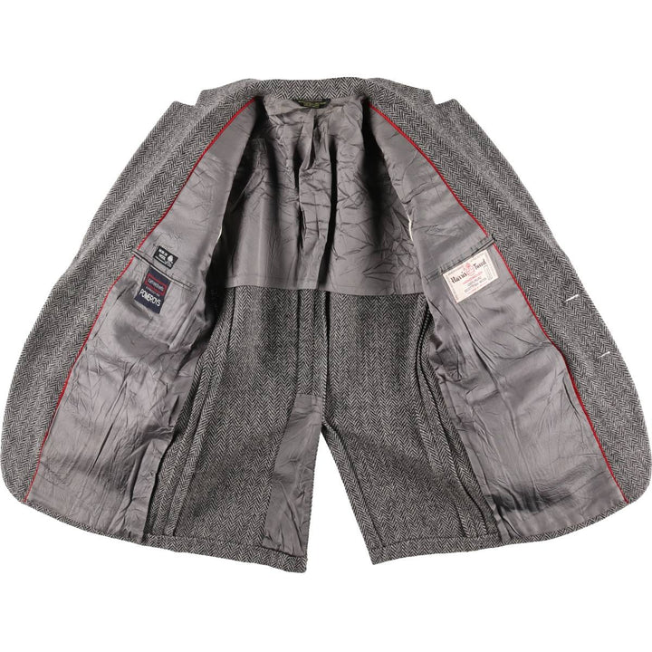 carl michaels Harris Tweed Herringbone Wool Tailored Jacket Made in USA Men's M size /eaa521149