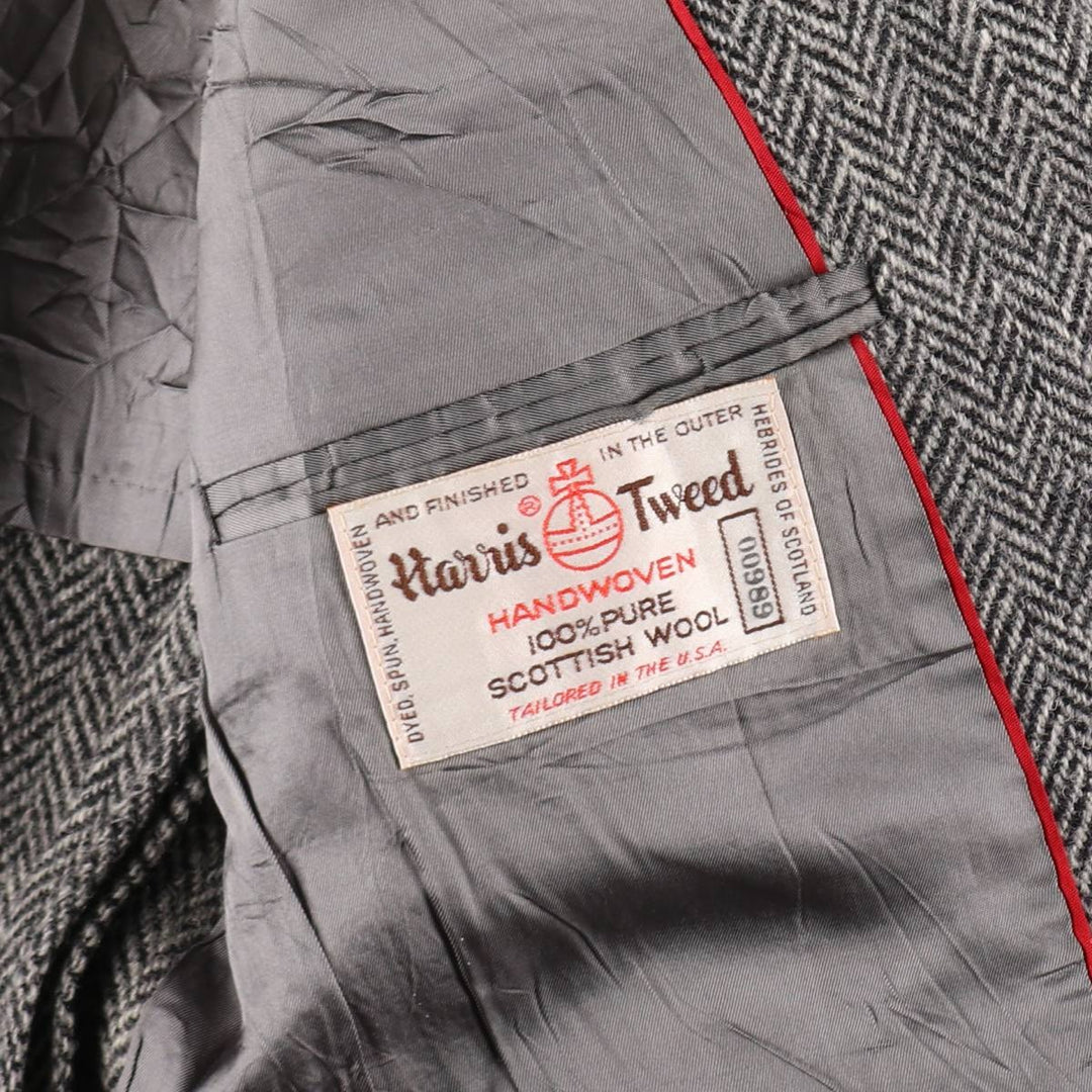 carl michaels Harris Tweed Herringbone Wool Tailored Jacket Made in USA Men's M size /eaa521149