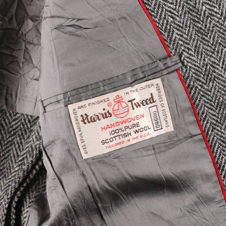 carl michaels Harris Tweed Herringbone Wool Tailored Jacket Made in USA Men's M size /eaa521149