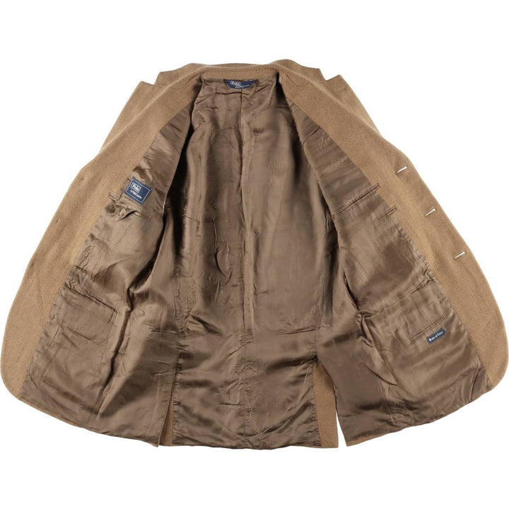 POLO by Ralph Lauren Herringbone Camel Hair Tailored Jacket Made in Italy Men's L size / eaa521150