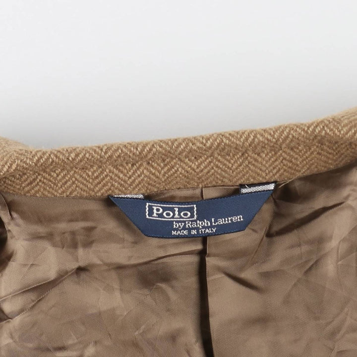 POLO by Ralph Lauren Herringbone Camel Hair Tailored Jacket Made in Italy Men's L size / eaa521150