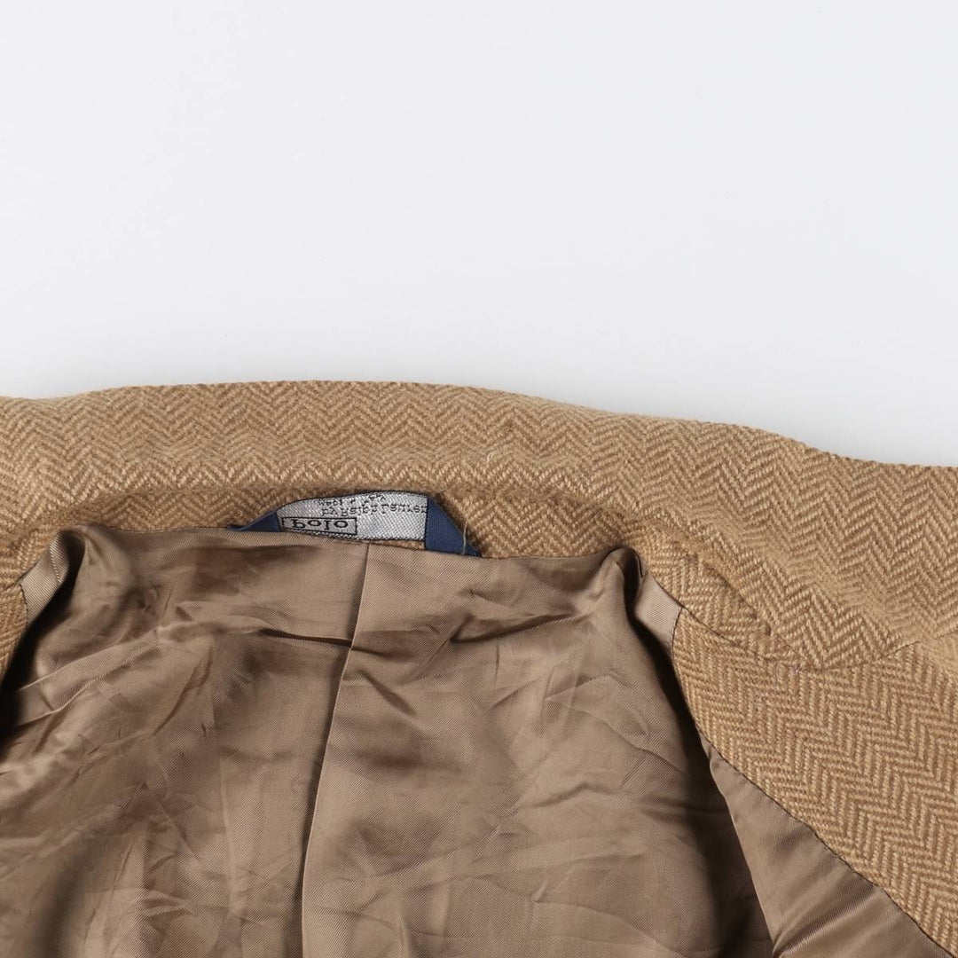 POLO by Ralph Lauren Herringbone Camel Hair Tailored Jacket Made in Italy Men's L size / eaa521150