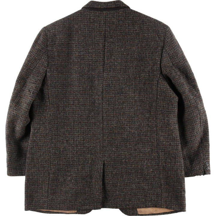 Sears SPORTSWEAR Check Pattern Harris Tweed Wool Tailored Jacket Men's L size / eaa521151