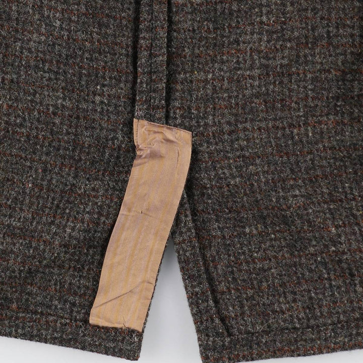 Sears SPORTSWEAR Check Pattern Harris Tweed Wool Tailored Jacket Men's L size / eaa521151