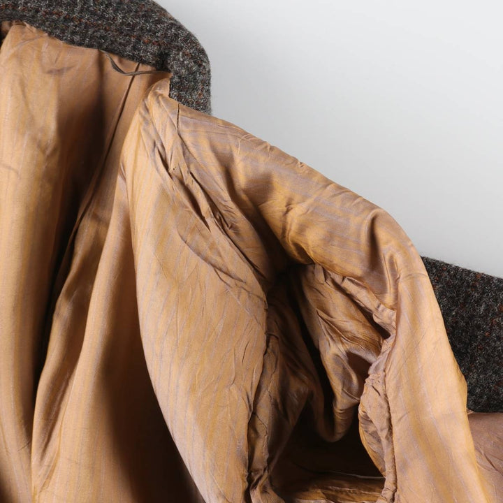 Sears SPORTSWEAR Check Pattern Harris Tweed Wool Tailored Jacket Men's L size / eaa521151