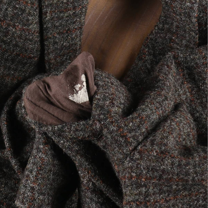 Sears SPORTSWEAR Check Pattern Harris Tweed Wool Tailored Jacket Men's L size / eaa521151