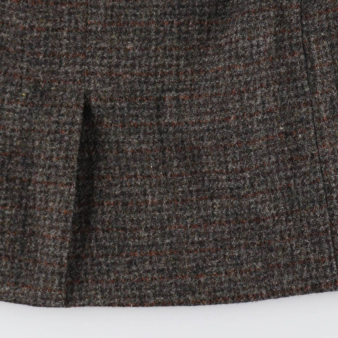 Sears SPORTSWEAR Check Pattern Harris Tweed Wool Tailored Jacket Men's L size / eaa521151
