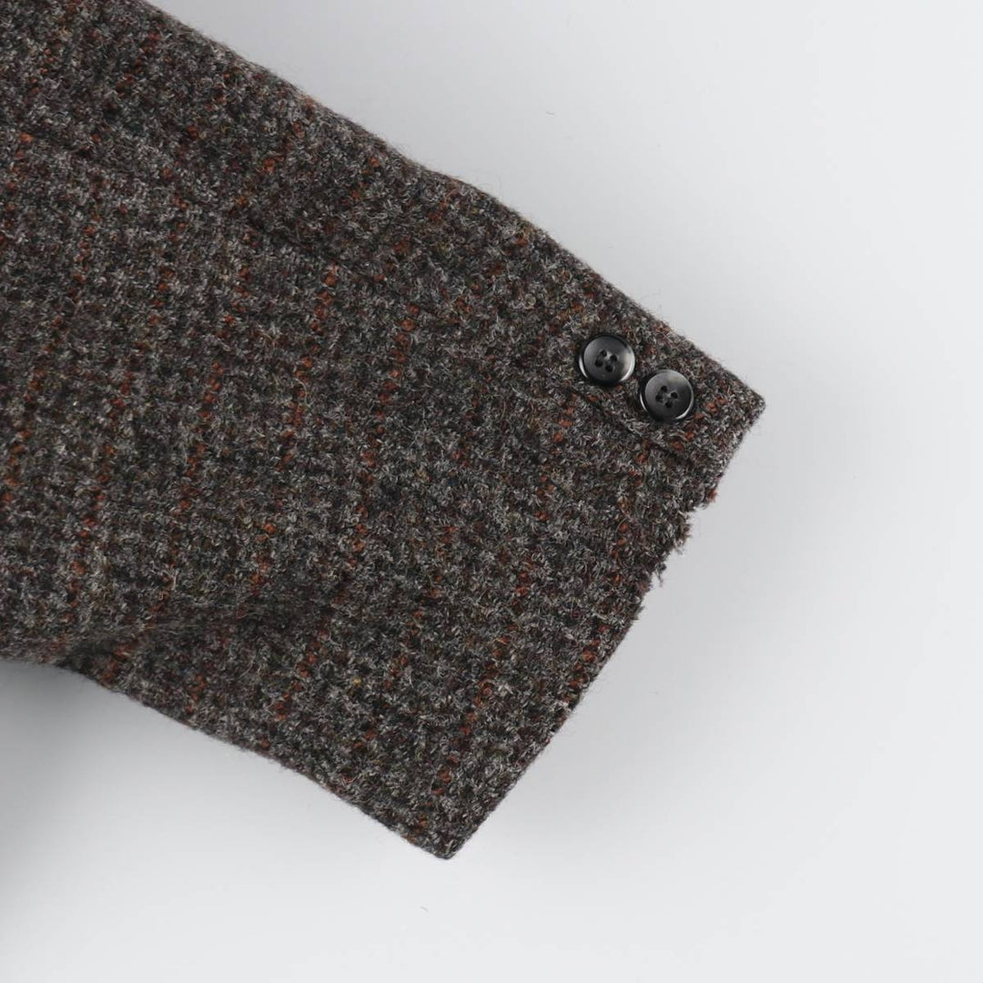 Sears SPORTSWEAR Check Pattern Harris Tweed Wool Tailored Jacket Men's L size / eaa521151