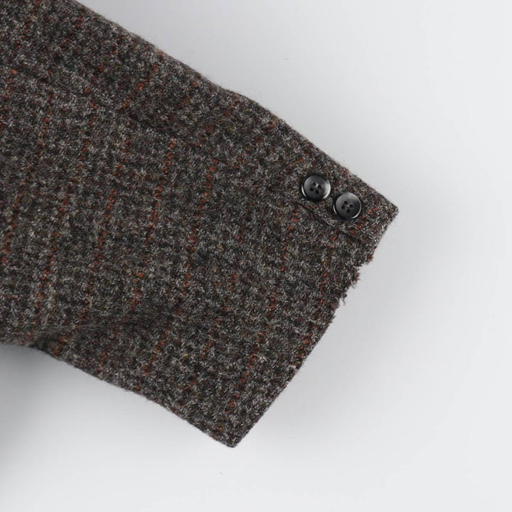 Sears SPORTSWEAR Check Pattern Harris Tweed Wool Tailored Jacket Men's L size / eaa521151