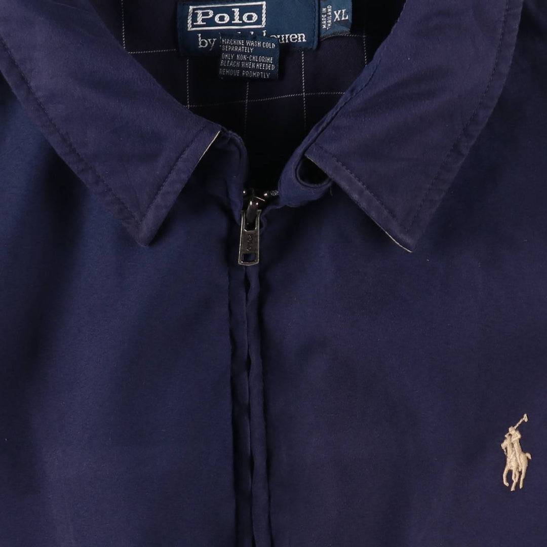 Ralph Lauren POLO by Ralph Lauren Swing Top Sports Jacket Men's XL polyester navy blue type Vintage Second Hand
