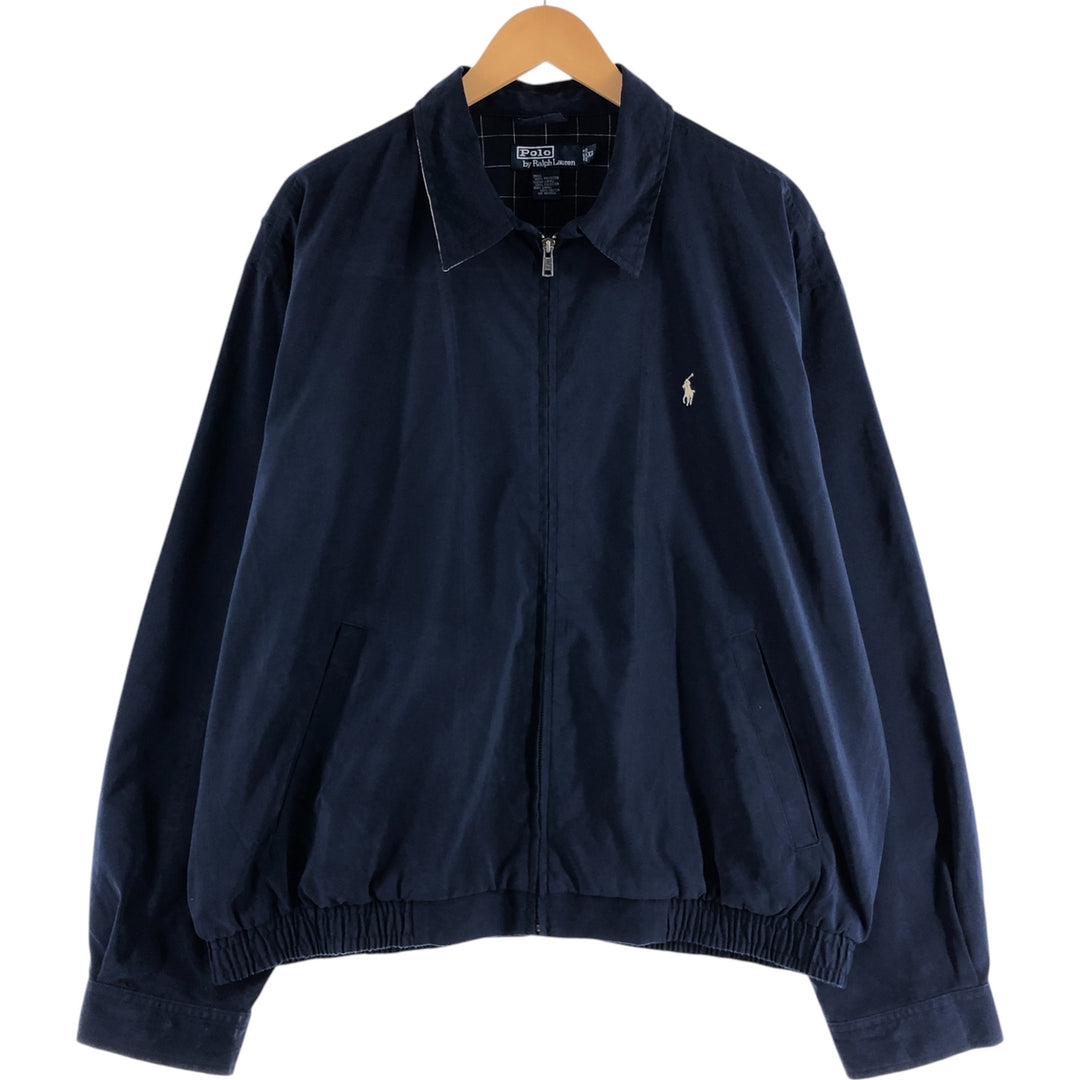 Ralph Lauren POLO by Ralph Lauren Swing Top Sports Jacket Men's XL polyester navy blue type Vintage Second Hand