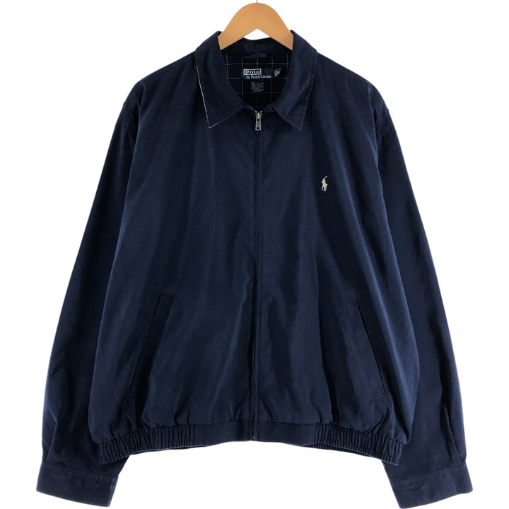 Ralph Lauren POLO by Ralph Lauren Swing Top Sports Jacket Men's XL polyester navy blue type Vintage Second Hand