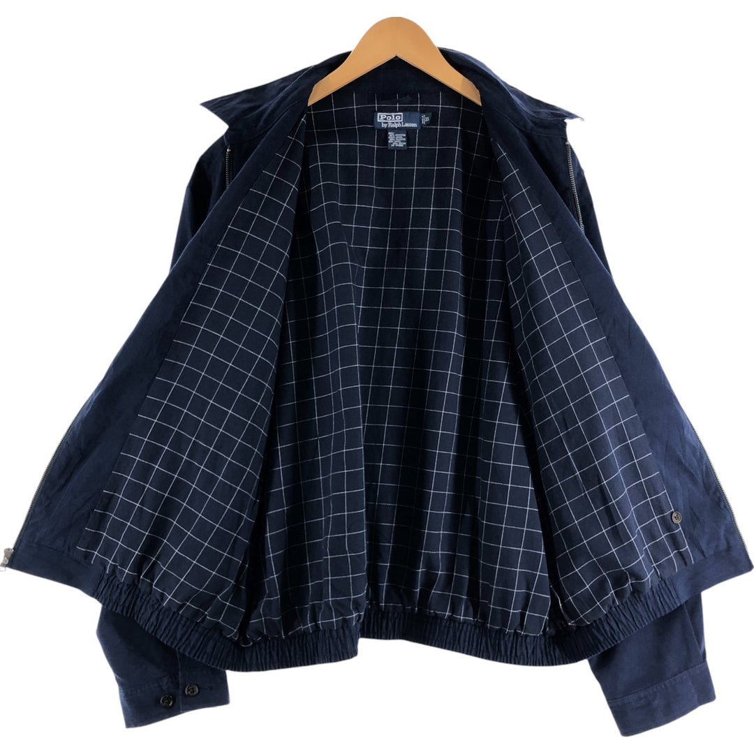 Ralph Lauren POLO by Ralph Lauren Swing Top Sports Jacket Men's XL polyester navy blue type Vintage Second Hand