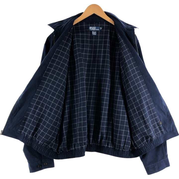 Ralph Lauren POLO by Ralph Lauren Swing Top Sports Jacket Men's XL polyester navy blue type Vintage Second Hand