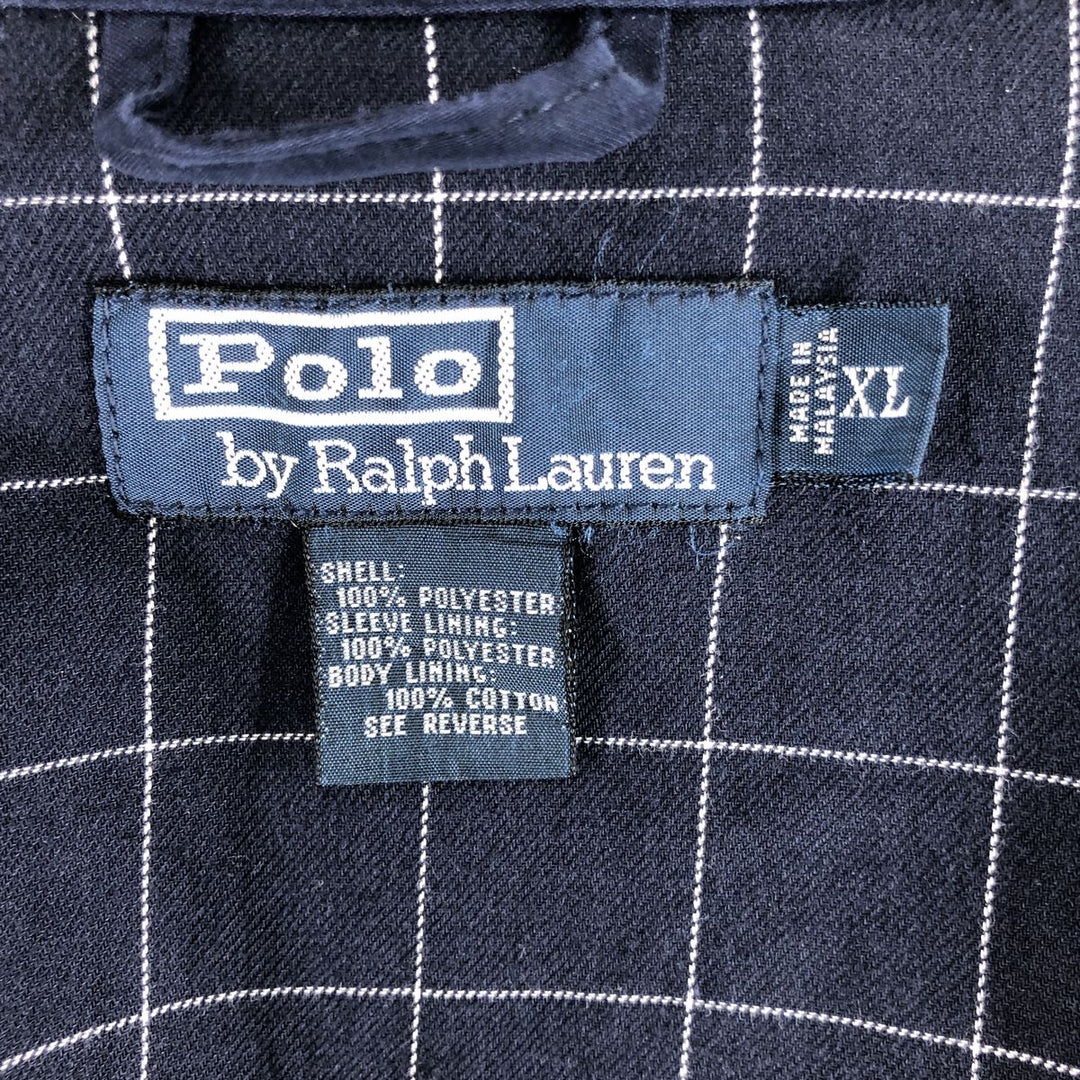 Ralph Lauren POLO by Ralph Lauren Swing Top Sports Jacket Men's XL polyester navy blue type Vintage Second Hand