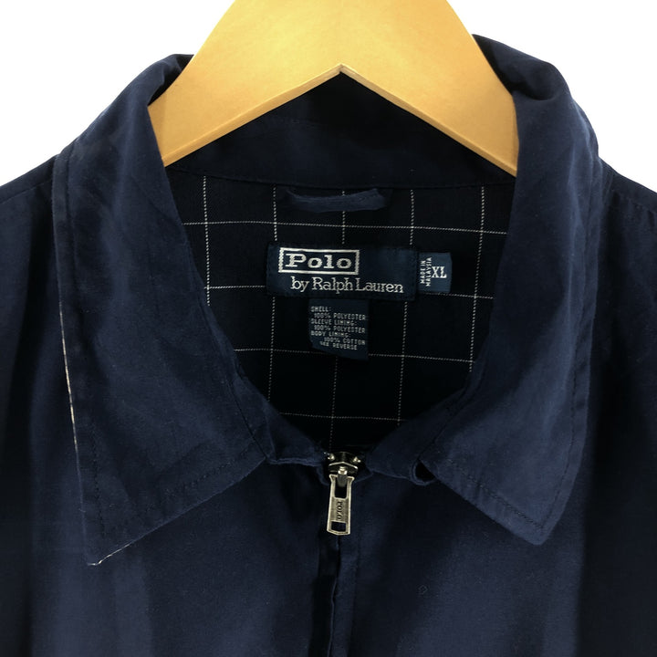 Ralph Lauren POLO by Ralph Lauren Swing Top Sports Jacket Men's XL polyester navy blue type Vintage Second Hand