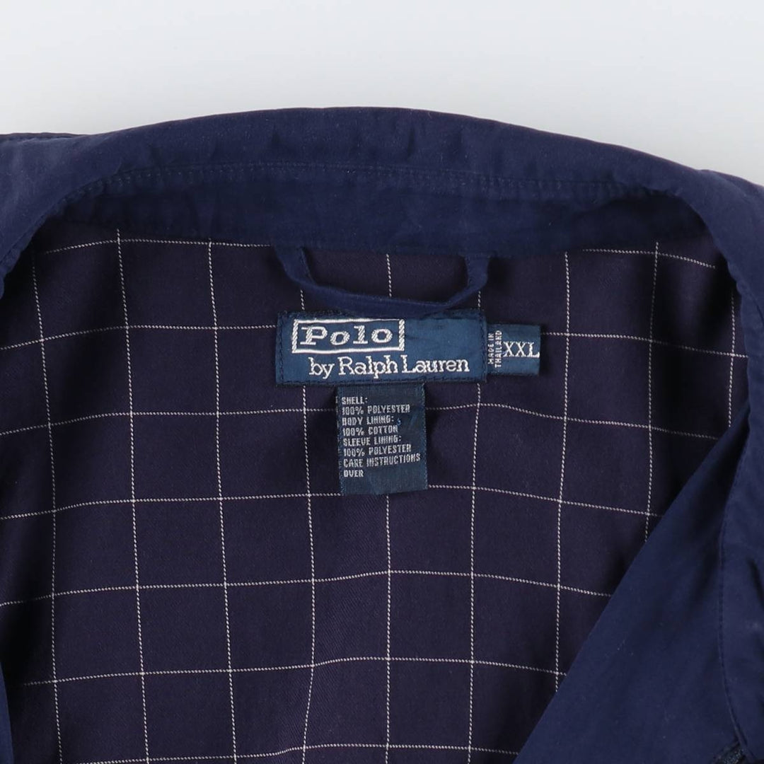Ralph Lauren POLO by Ralph Lauren Swing Top Sports Jacket Men's XXL polyester navy blue type Vintage Second Hand