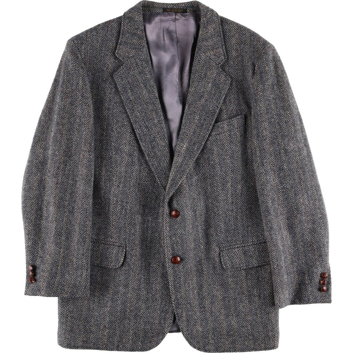 Herringbone wool tailored jacket for men size L / eaa521169