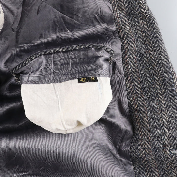 Herringbone wool tailored jacket for men size L / eaa521169