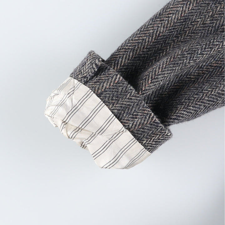 Herringbone wool tailored jacket for men size L / eaa521169