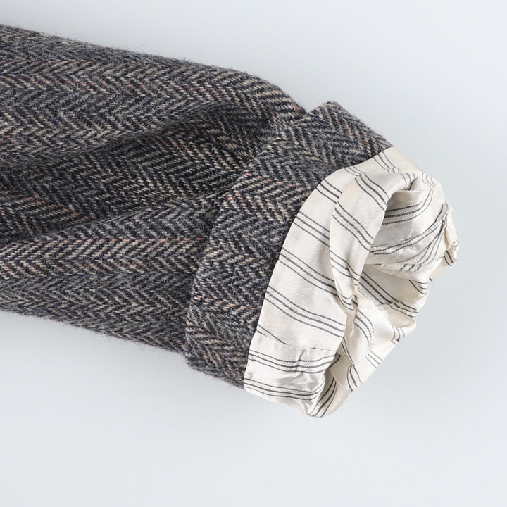 Herringbone wool tailored jacket for men size L / eaa521169
