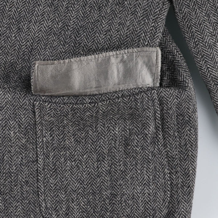 90'S Eddie Bauer Black Tag Harris Tweed Herringbone Wool Tailored Jacket Made in USA Men's L /eaa521170