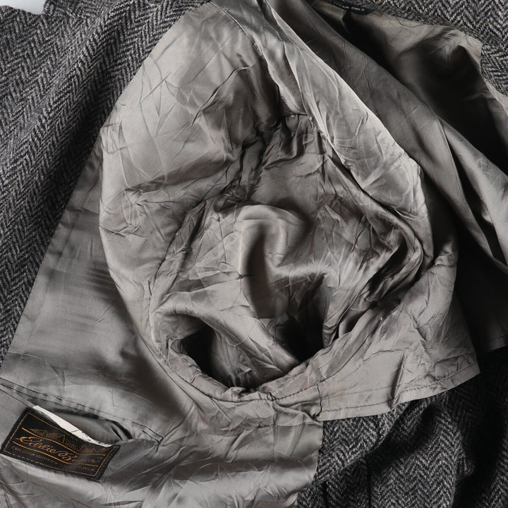 90'S Eddie Bauer Black Tag Harris Tweed Herringbone Wool Tailored Jacket Made in USA Men's L /eaa521170