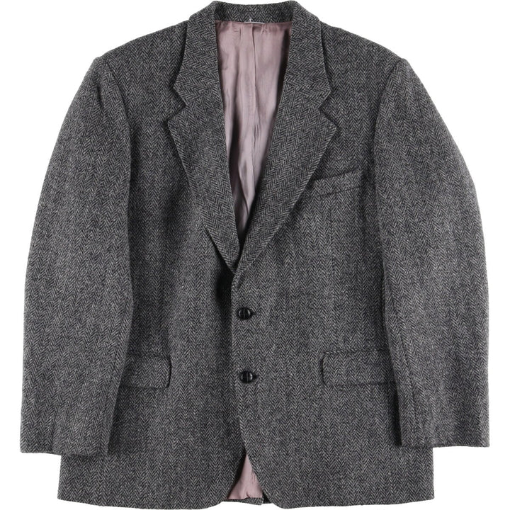 Harris Tweed Herringbone Wool Tailored Jacket Men's L size / eaa521171
