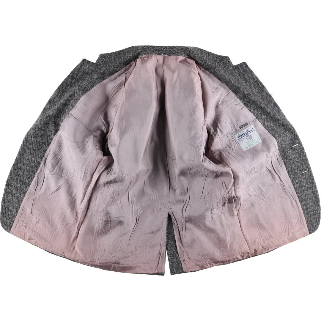 Harris Tweed Herringbone Wool Tailored Jacket Men's L size / eaa521171