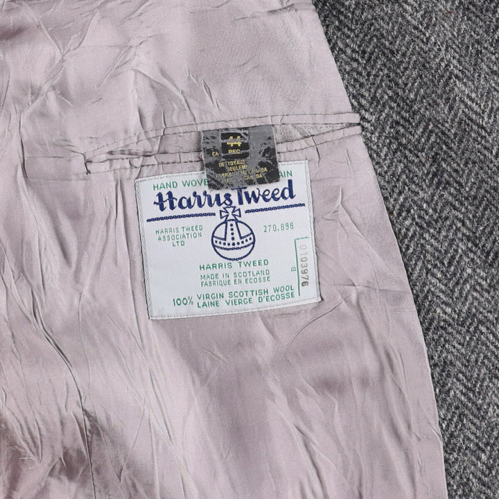 Harris Tweed Herringbone Wool Tailored Jacket Men's L size / eaa521171